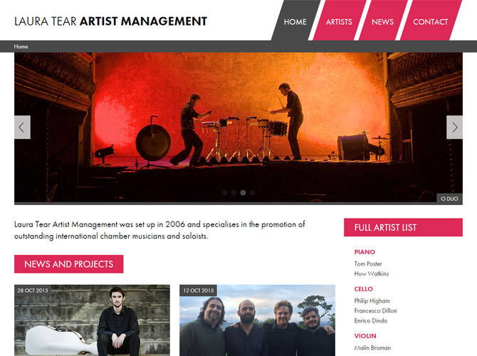 Pro Artist LTAM website